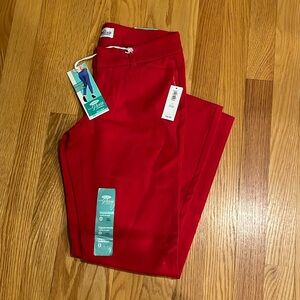 Old Navy Red Relaxed Fit Trousers